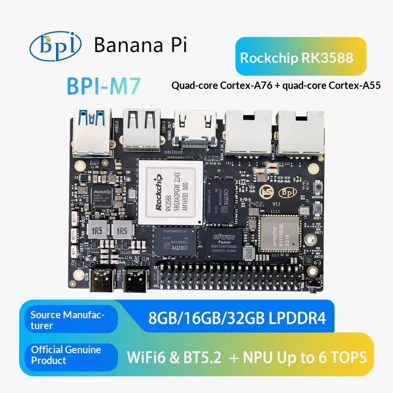 Banana Pi Bpi M7 Rk3588 - Banana Pi BPI-M7 Rockchip RK3588 Octa