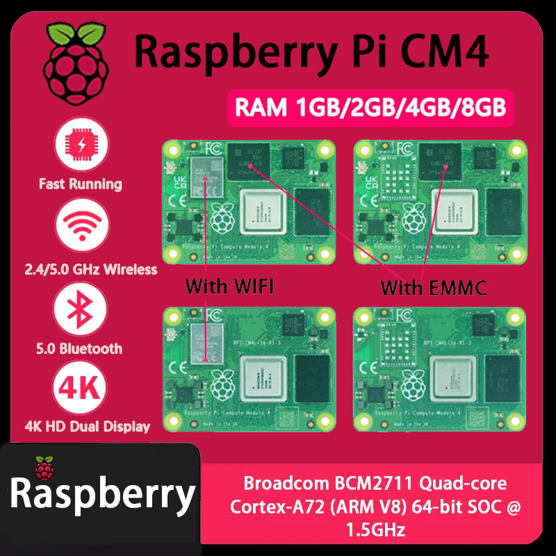 Compute Module 4 32Gb Wifi - Raspberry Pi CM4 1 GB/2 GB/4