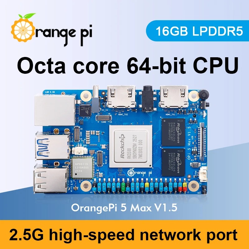 RoRuSOrange Pi 5 Max 16GB V1.5 - Orange Pi 5 Max Rk3588 recensie en prijs