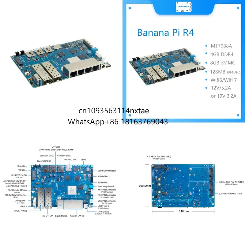 2026 Heet! Banana Pi BPI R4 Wi - Bananapi Bpi R4 Wifi 7 recensie en prijs