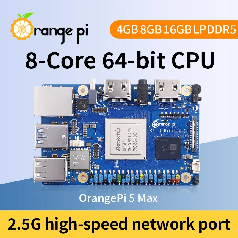 Orange Pi 5 Max 8GB/16GB RAM S - Orange Pi 5 Max Rk3588 recensie en prijs