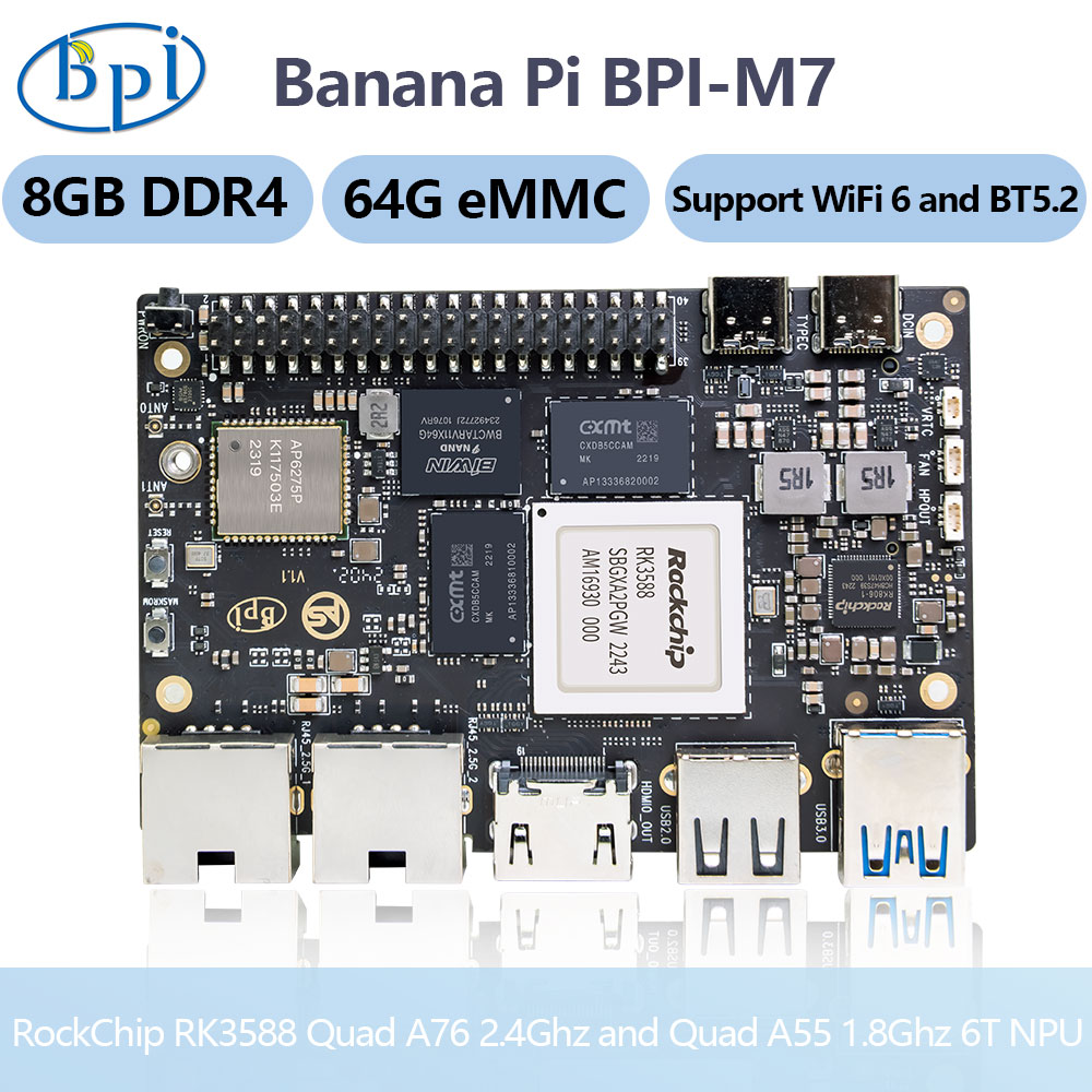 Banana Pi BPI-M7 RockChip RK35 - Banana Pi Bpi M7 Rk3588 recensie en prijs