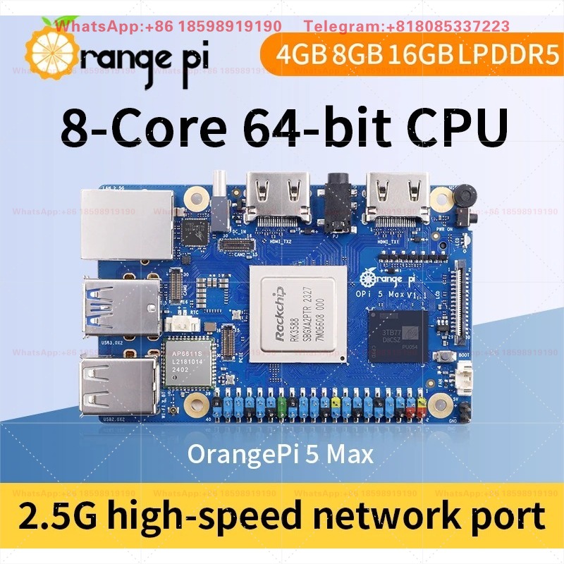 Orange Pi 5 Max 8GB / 16GB RAM - Orange Pi 5 Max Rk3588 recensie en prijs