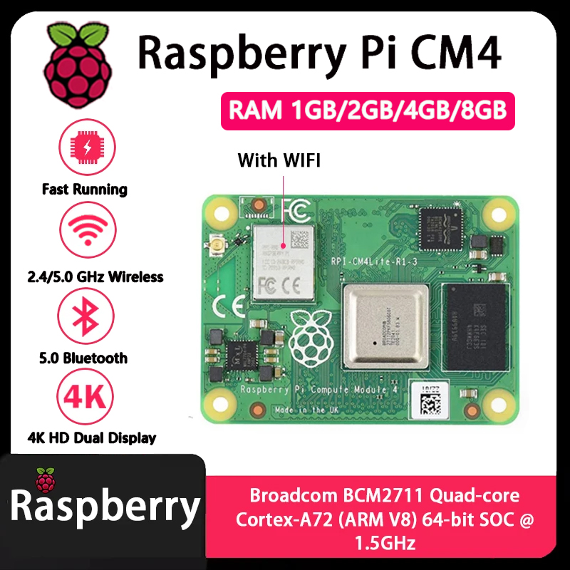Raspberry Pi CM4 1 GB/2 GB/4 G - Compute Module 4 32Gb Wifi recensie en prijs