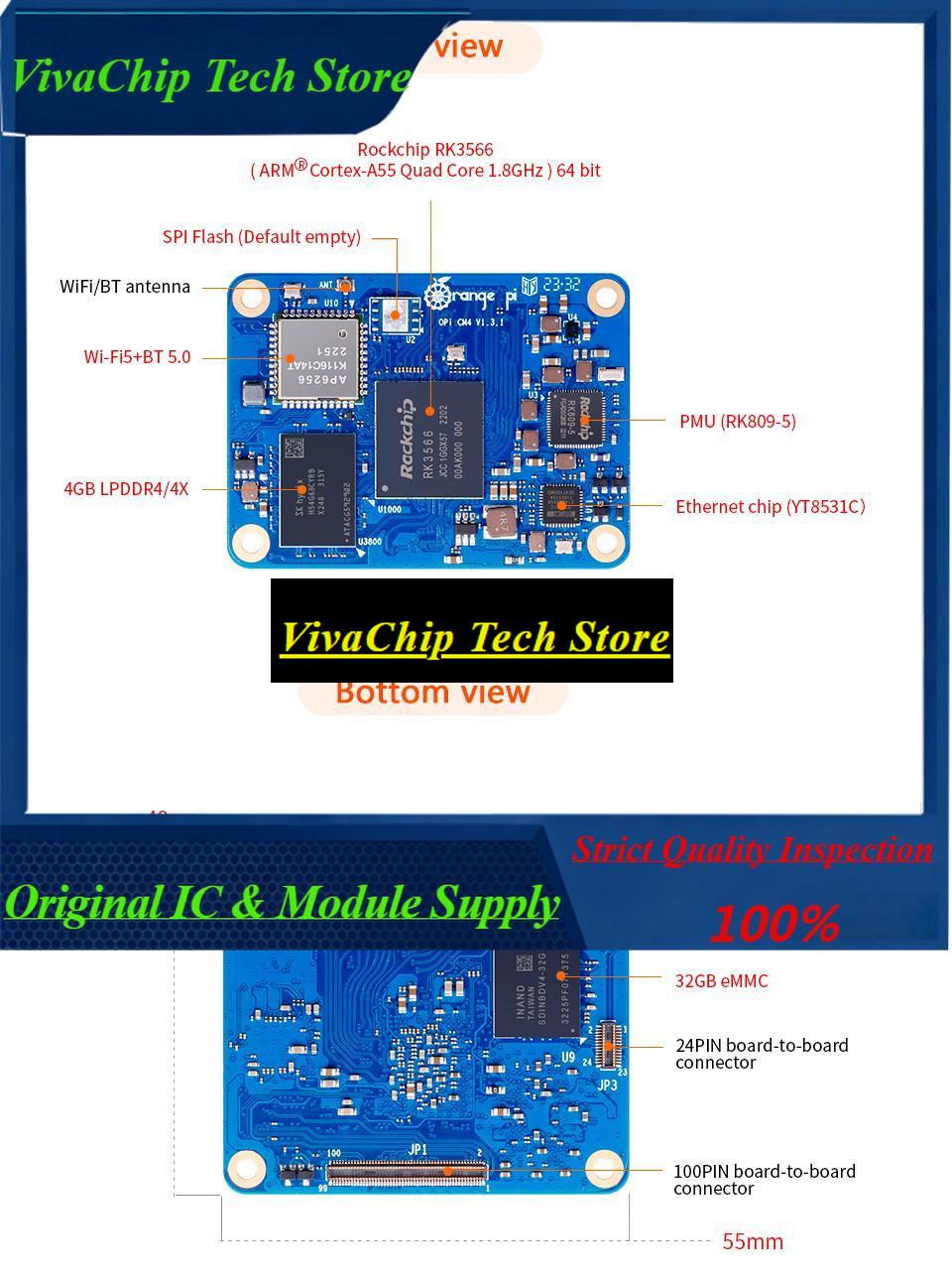 VivacpOrange Pi CM4 4GB RAM 32 - Compute Module 4 32Gb Wifi recensie en prijs